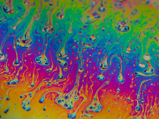 soap bubbles close up in the detail - macro photography