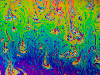 soap bubbles close up in the detail - macro photography