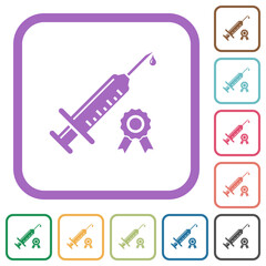 Certified vaccine simple icons