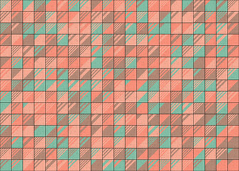 Fototapeta premium Abstract Geometric Pattern generative computational art illustration