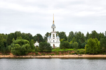 Russia. Myshkinsky district. Volga river. Ascension Church in the village of Okhotino