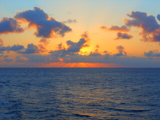 sunset over the ocean