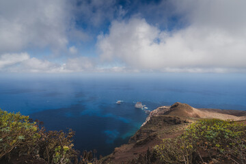 Seascape. view of Salmor Rocks from La Peña viewpoint. El Hierro. Canary Islands. Spain