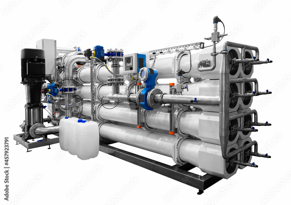 Canvas Prints Reverse osmosis system for power plant. Automation of the industrial water treatment system