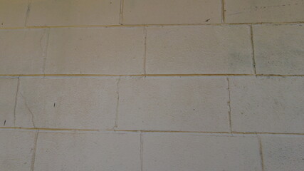Old Cinder Block Painted Brick Wall Weathered