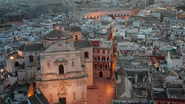 Aerial view of Martina Franca, Italy. Puglia