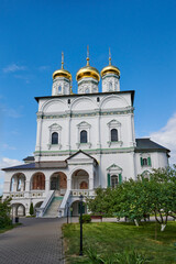 Fototapeta na wymiar Russia. Joseph-Volokolamsk Monastery. Cathedral of the Assumption of the Blessed Virgin Mary. View from the Southwest
