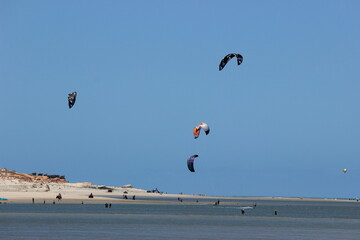 paragliding on the beach