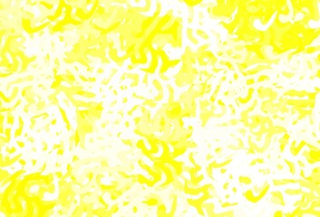 Light Yellow vector pattern with random forms.