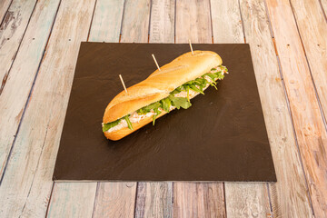 Traditional Spanish crab meat sandwich with arugula © Toyakisfoto.photos