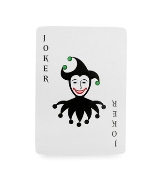 Playing card for poker on white background