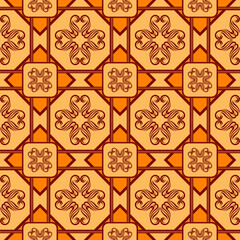 Traditional Seamless Pattern Retro Style Batik