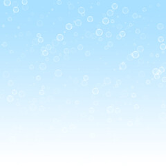 Soap bubbles Christmas background. Subtle flying s