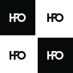 hfo letter monogram logo design set