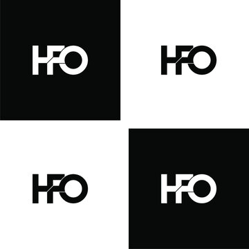 hfo letter monogram logo design set