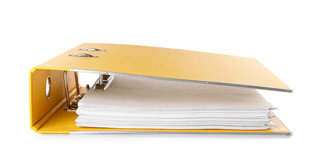 Office folder on white background