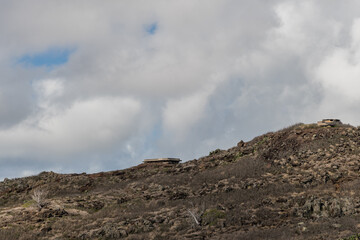 Scenic east Oahu vista along the Makapuu Point trail in early morning, Hawaii