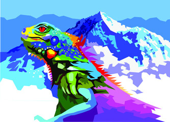 Obraz na płótnie Canvas The iguana is widely recognized as a pet as a pet.