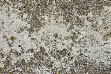 Old grey concrete wall with concrete texture for background. Front view with copy space.