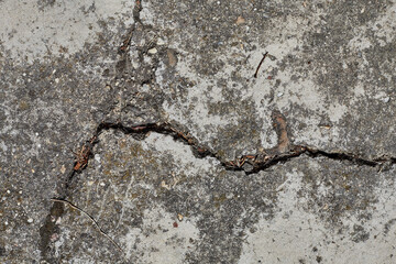 
Old grey concrete wall with concrete texture for background. Front view with copy space.