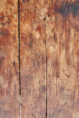 Dirty wood plank background. Wood texture. Front view with copy space.