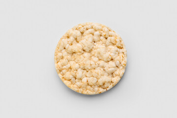 Crispy rice cracker on white background