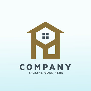 house vector logo business idea and building construction template design