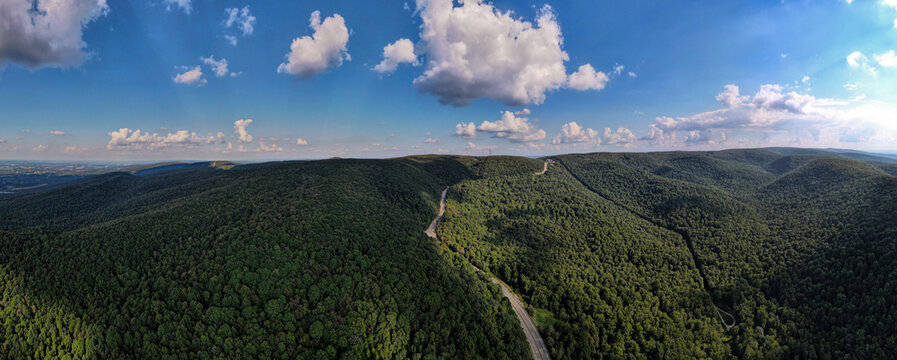 Viewing The Uniontown Summit From The Sky - aerial