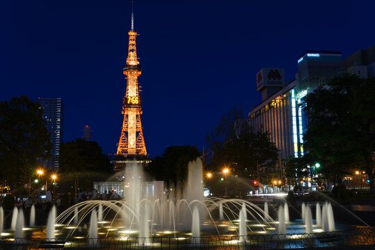 札幌大通公園の夜景