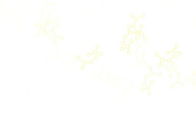 Light Yellow vector backdrop with artificial intelligence data.