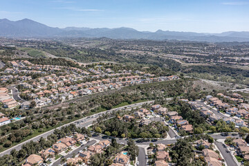 Aerial View of a Master Planned Suburban California Neighborhood