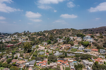 Aerial View of a Suburban Mediterranean or Southern California Community