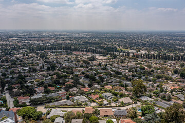 Aerial View of a Suburban Mediterranean or Southern California Community