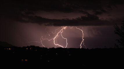 Arizona Monsoon Lightning Strike with numerous fingers.