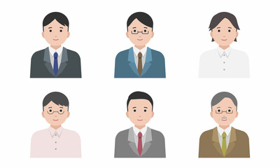 ビジネスマンのイラストセット