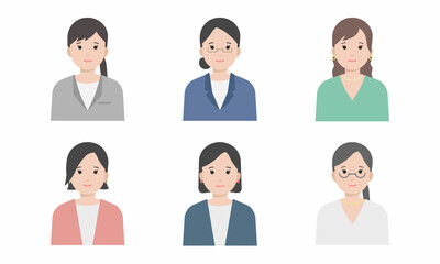 ビジネスウーマンのイラストセット