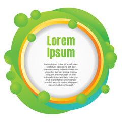 Circle green gradient abstract banner template. - Vector.