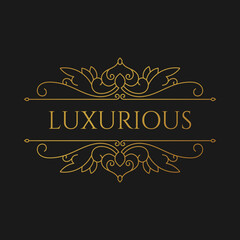 Luxury Logo template  luxury flourish style  for Wedding, Fashion,  Restaurant,  Royalty,  Boutique,  Cafe,  Hotel,  in vector illustration