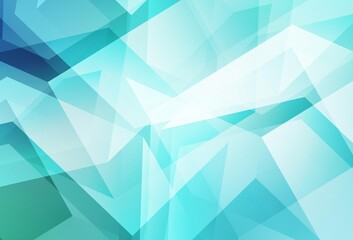 Light Green vector low poly layout.