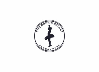 round or studio logo for toddlers specializing in ballet learning