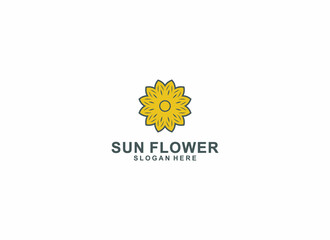 sunflower logo on white background