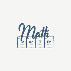 Math teacher day typography t-shirt print clothing design vector. school and college Teacher motivational T shirt design for gift, Thank you teacher t-shirt gift