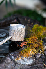 日本のつくばい　和風イメージ