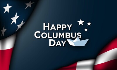 Obraz na płótnie Canvas Columbus Day Background Design.