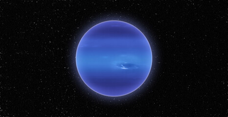 Neptune rotating on outer space 4K Planet of Neptune. Neptune loop - obrazy, fototapety, plakaty