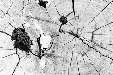 Close - up white stump pattern texture and background seamless