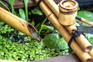 日本のつくばい　和風イメージ