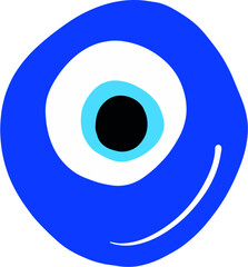 evil eye vector - symbol of protection - blue turkish