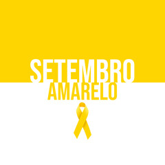 Yellow September being symbolized by a yellow ribbon. All details done with Gaussian blur. Yellow ribbon on white background.