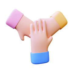 3d illustration of teamwork on white background.Suitable for ui ux design.